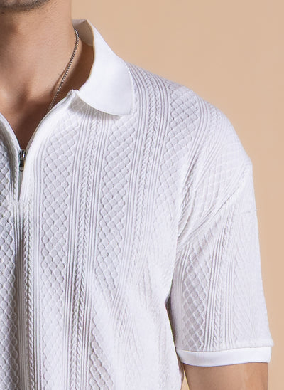 TEXTURED POLO SHIRT