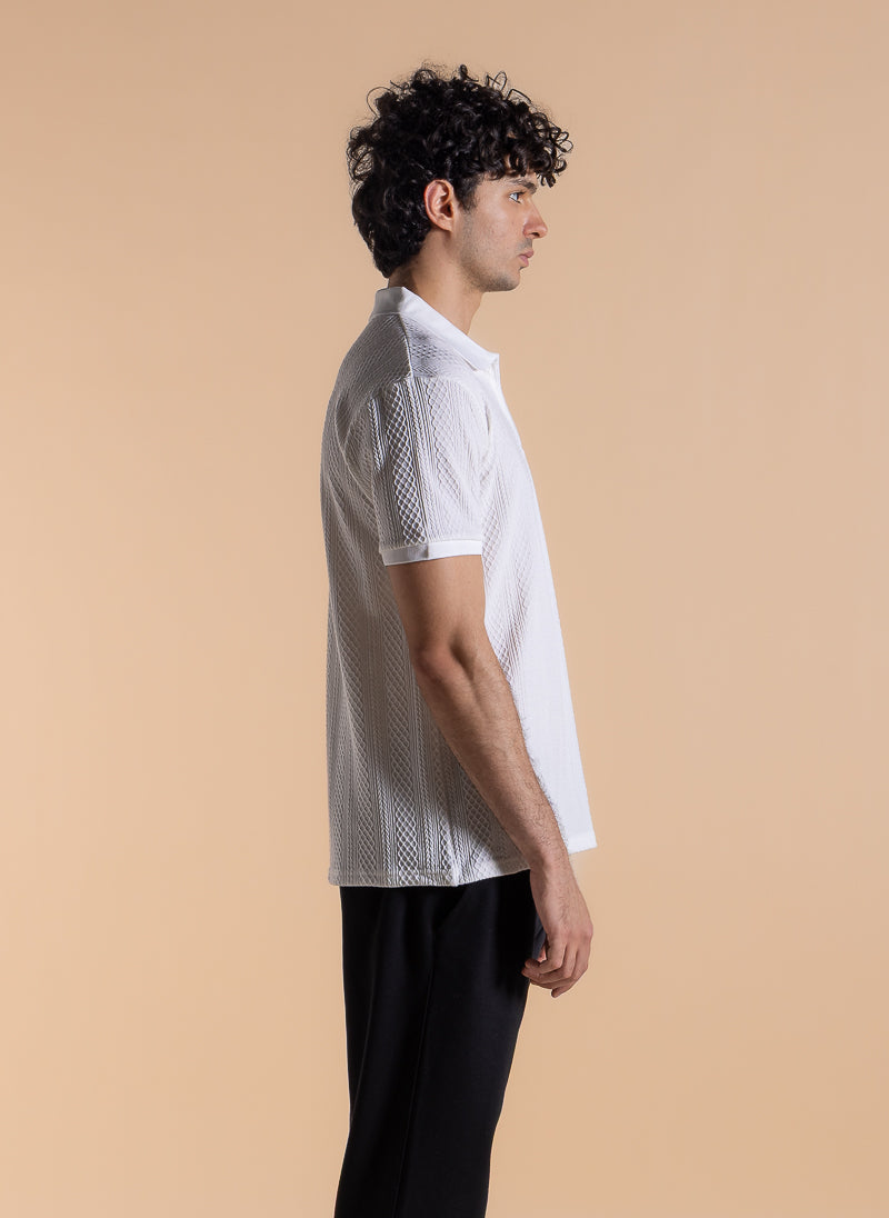 TEXTURED POLO SHIRT
