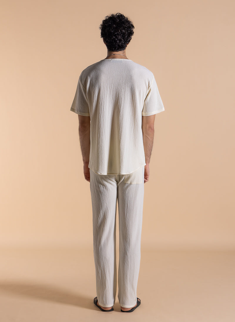TEXTURED LIGHTWEIGHT TROUSER SET