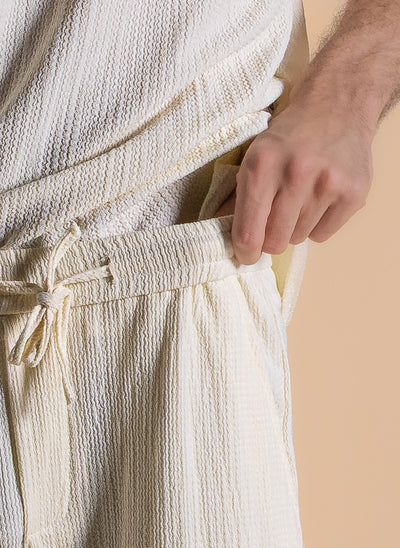 TEXTURED LIGHTWEIGHT TROUSER SET