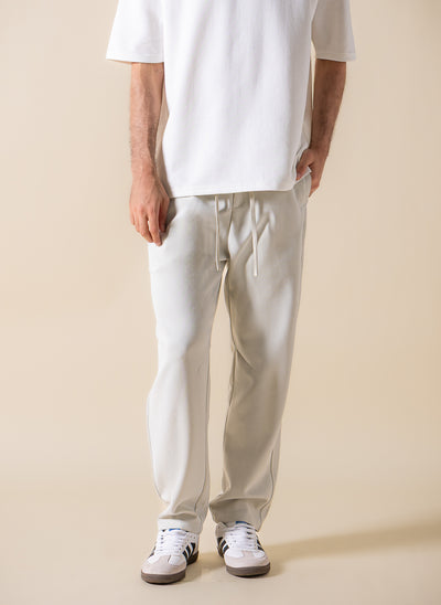 TEXTURED JOGGER-WAIST TROUSERS