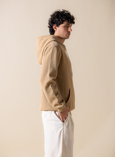 TEXTURED COMFORT HOODIE