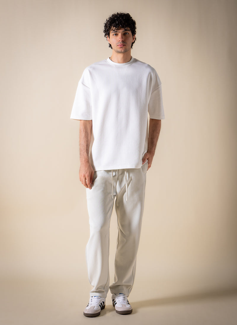 TEXTURED JOGGER-WAIST TROUSERS