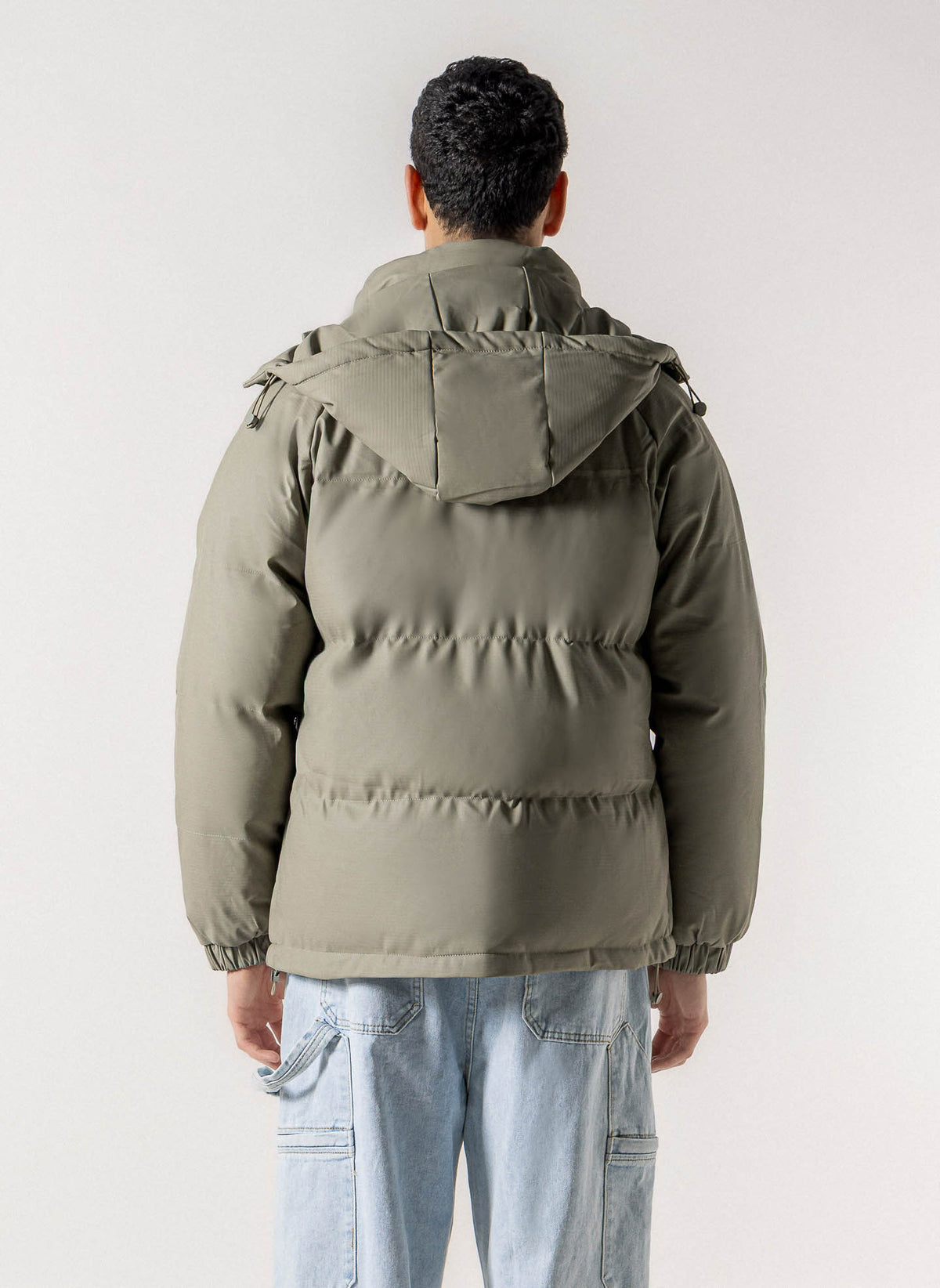 TEXTURED QUILTED PUFFER JACKET