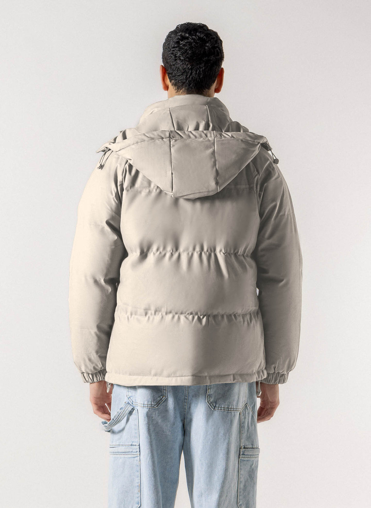 TEXTURED QUILTED PUFFER JACKET
