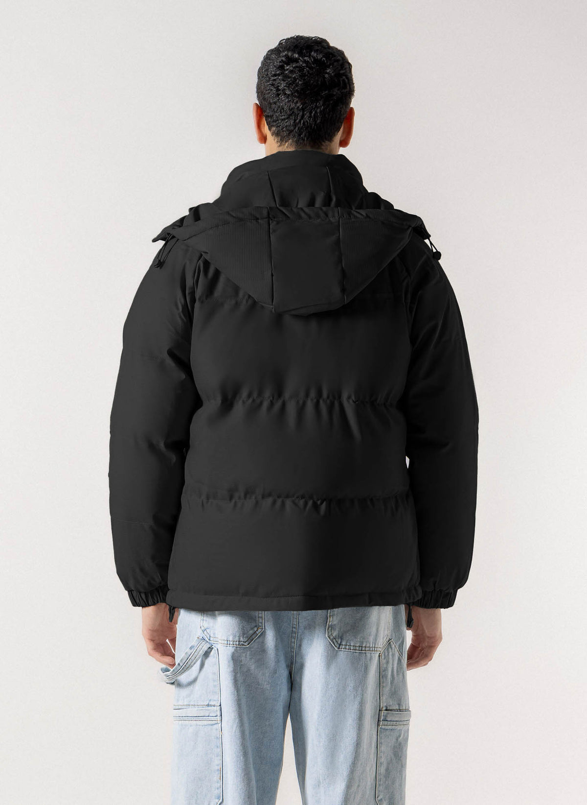 TEXTURED QUILTED PUFFER JACKET