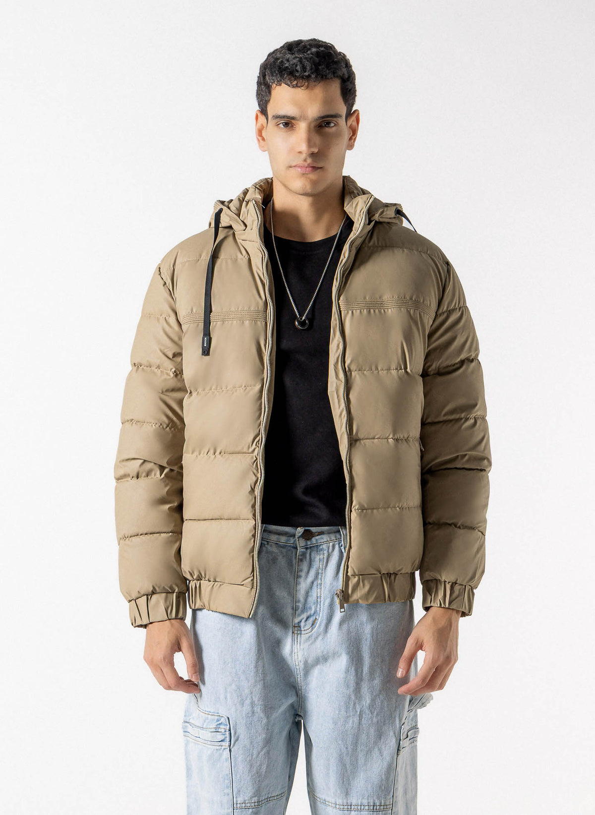 REVERSIBLE HOODED PUFFER JACKET