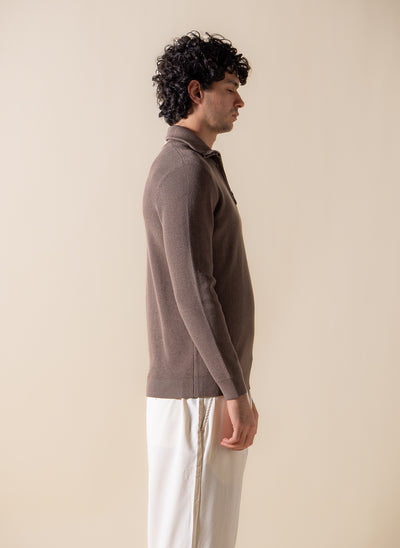 KNITTED QUARTER-ZIP JUMPER