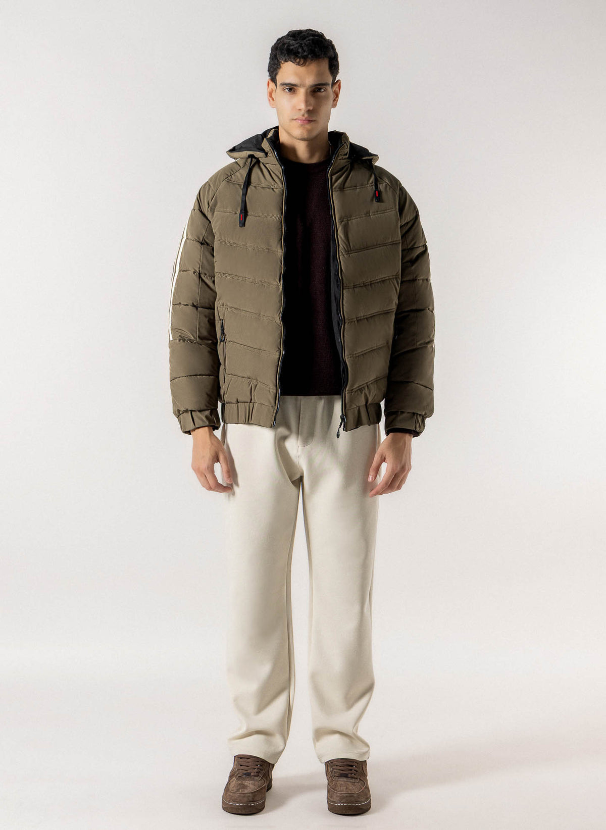 REVERSIBLE CHEVRON PUFFER JACKET