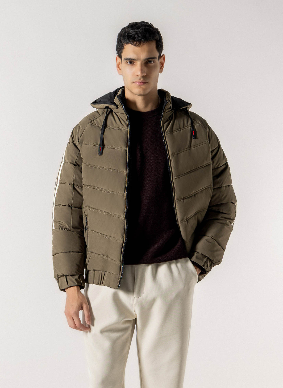 REVERSIBLE CHEVRON PUFFER JACKET
