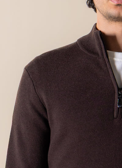 FINE KNIT QUATER-ZIP JUMPER