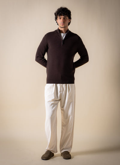 FINE KNIT QUATER-ZIP JUMPER