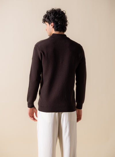 FINE KNIT QUATER-ZIP JUMPER