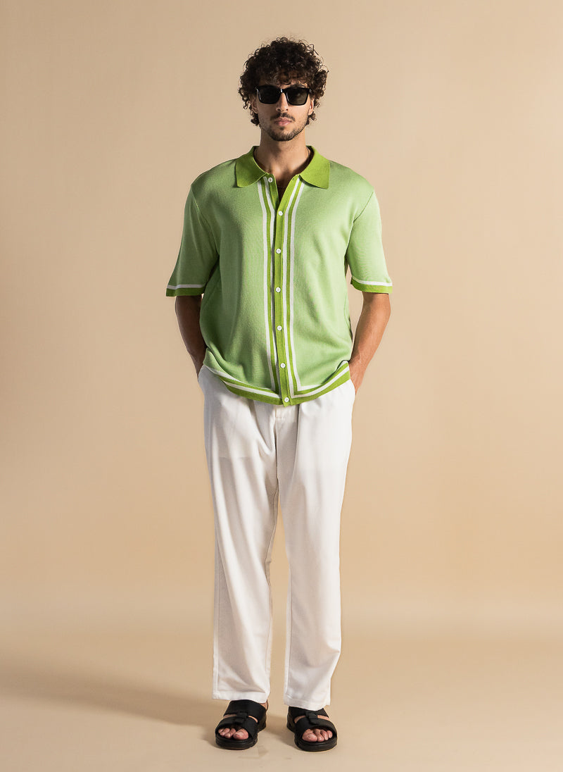 TEXTURED FINE KNIT SHIRT
