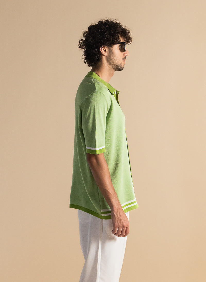 TEXTURED FINE KNIT SHIRT
