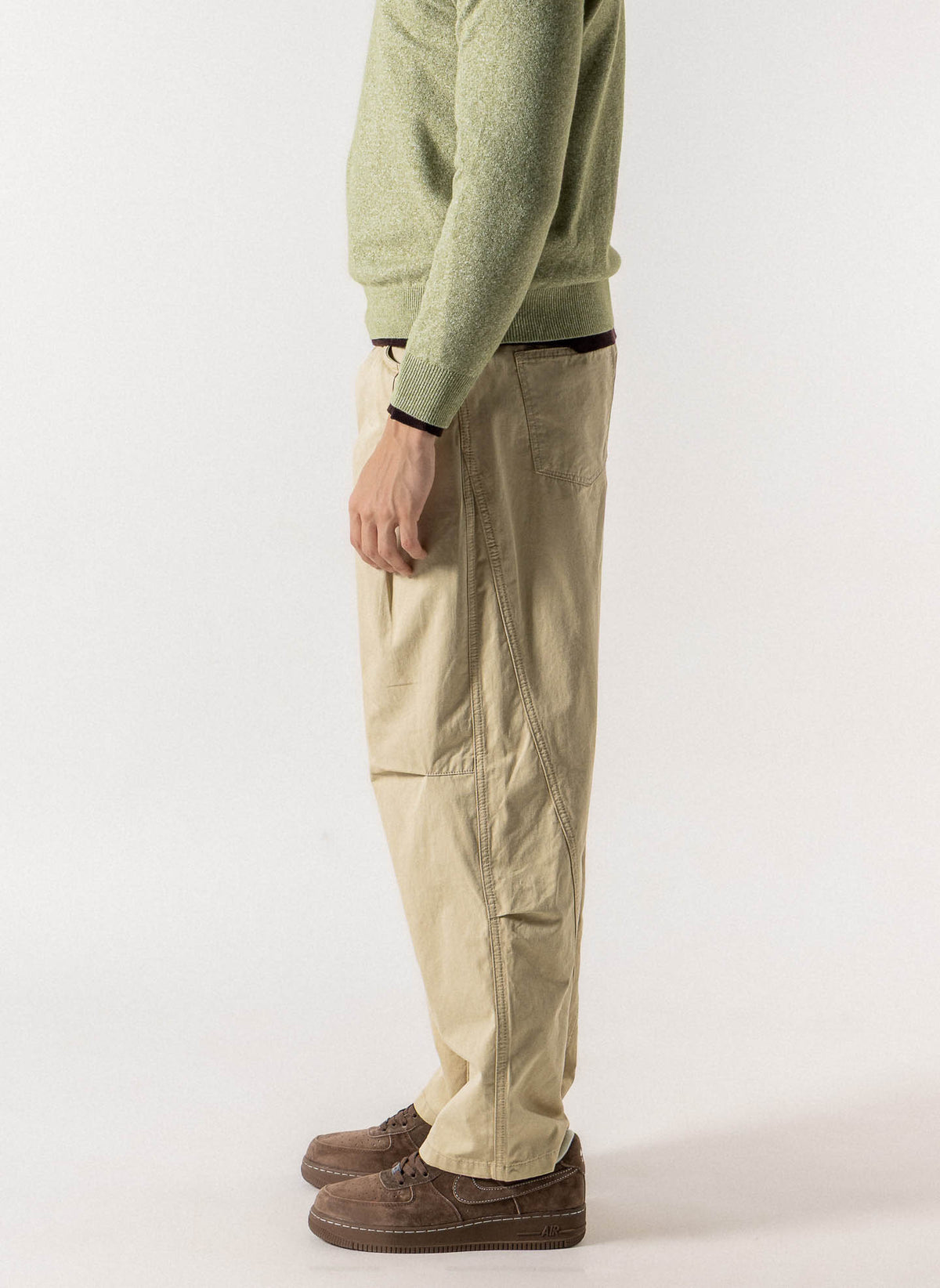 PLEATED WIDE-LEG UTILITY TROUSERS