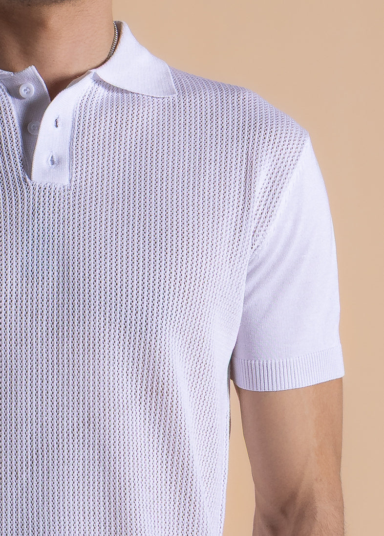 TEXTURED SLIM FIT POLO SHIRT