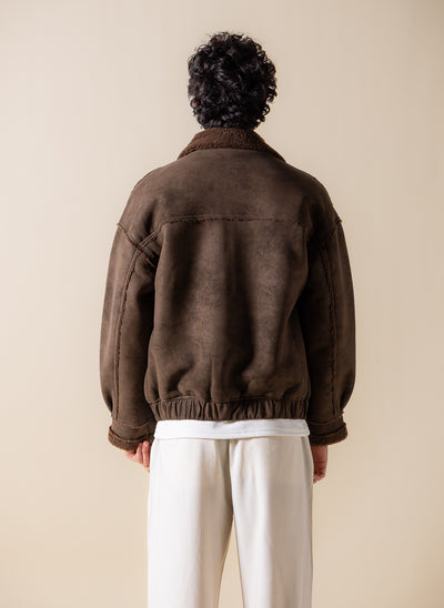 FAUX FUR ZIP-UP JACKET