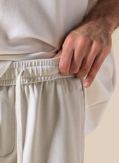 TEXTURED JOGGER-WAIST TROUSERS