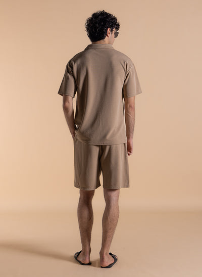 TEXTURED POLO SHIRT SET