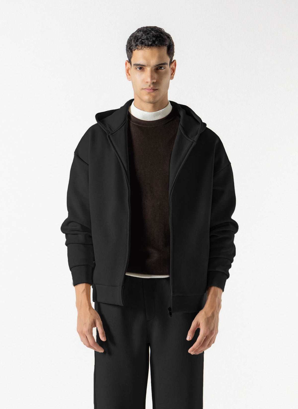 ZIP-UP SOFT TECHNICAL HOODIE