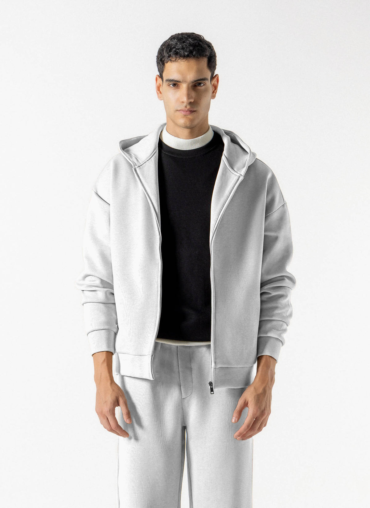 ZIP-UP SOFT TECHNICAL HOODIE