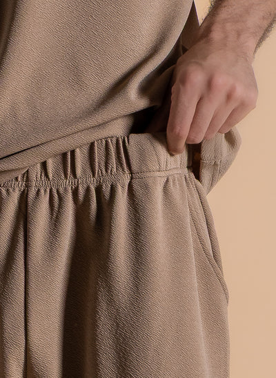 TEXTURED POLO SHIRT SET