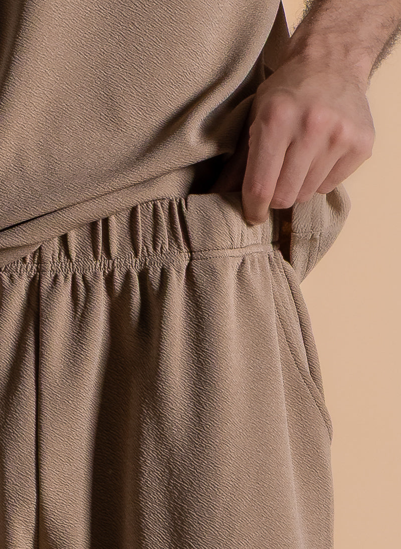 TEXTURED POLO SHIRT SET