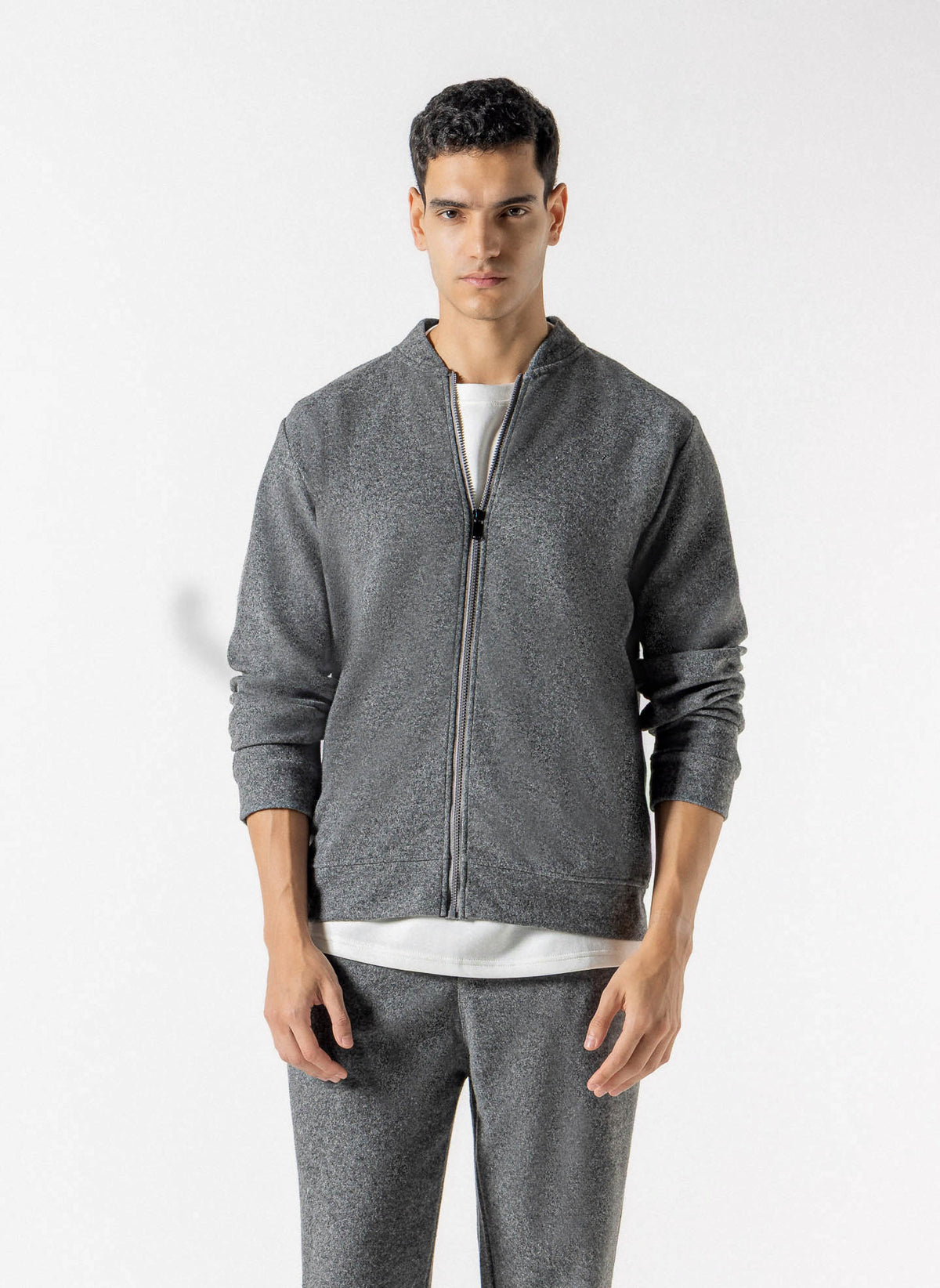 ZIP-UP BOMBER JACKET SET