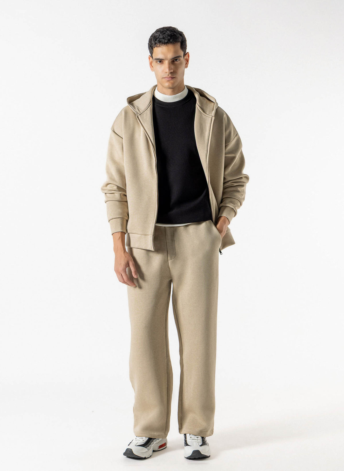 ZIP-UP SOFT TECHNICAL HOODIE
