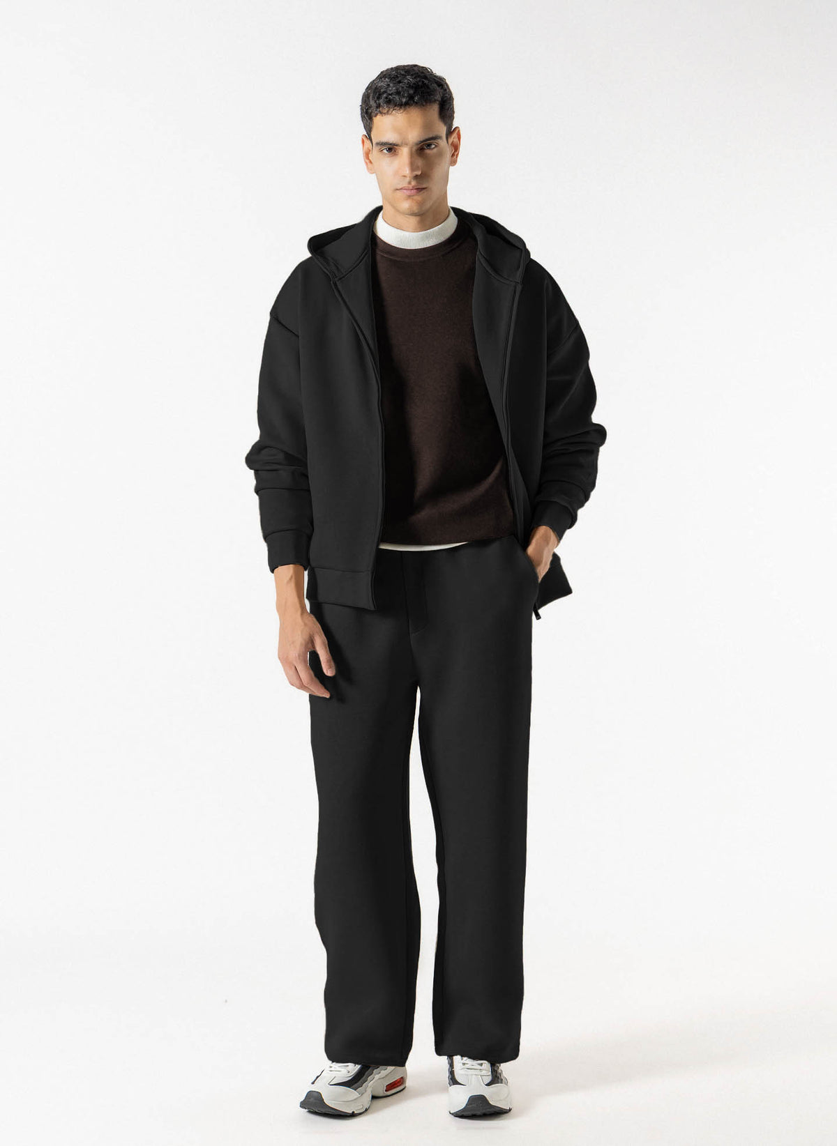 ZIP-UP SOFT TECHNICAL HOODIE