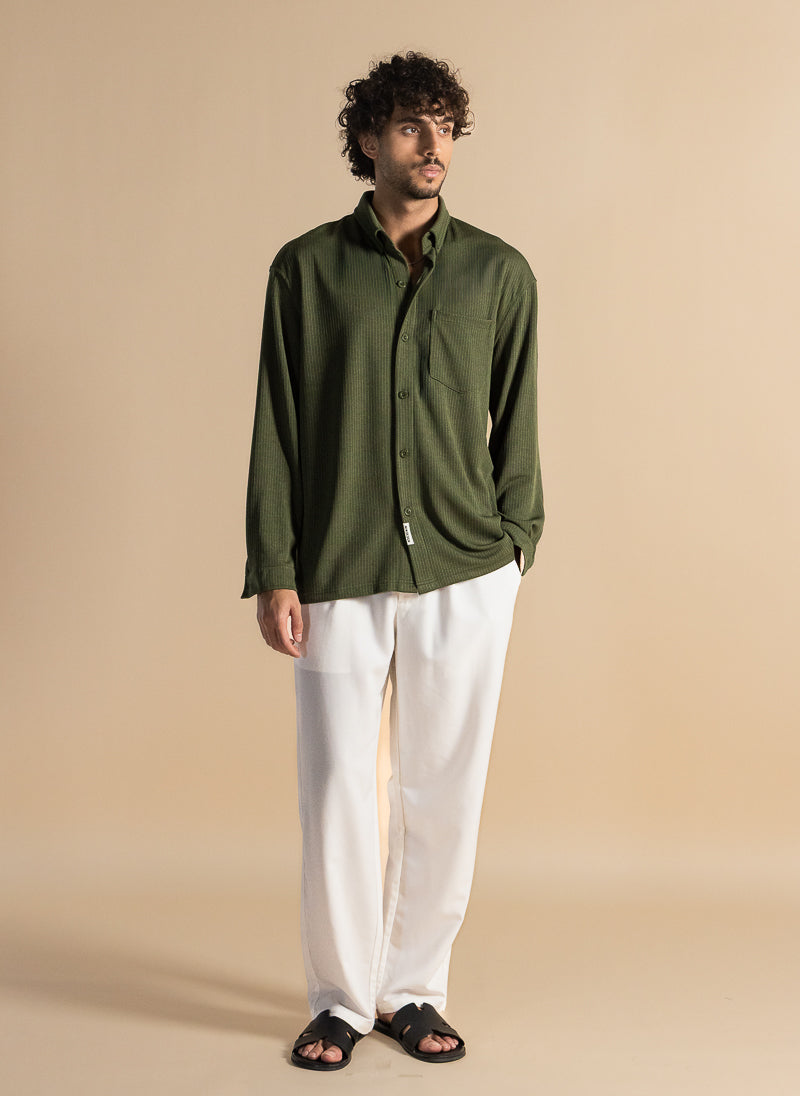 TEXTURED STRETCHY SHIRT