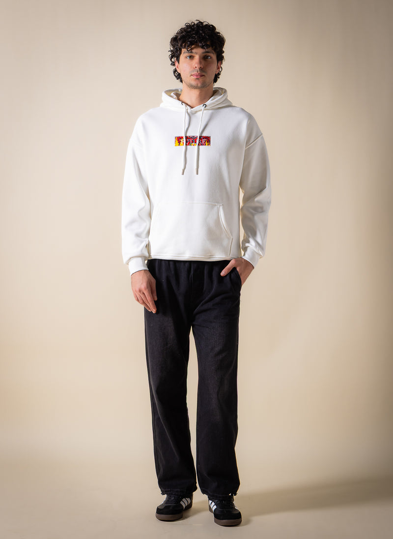 DETAILED PATCHWORK HOODIE