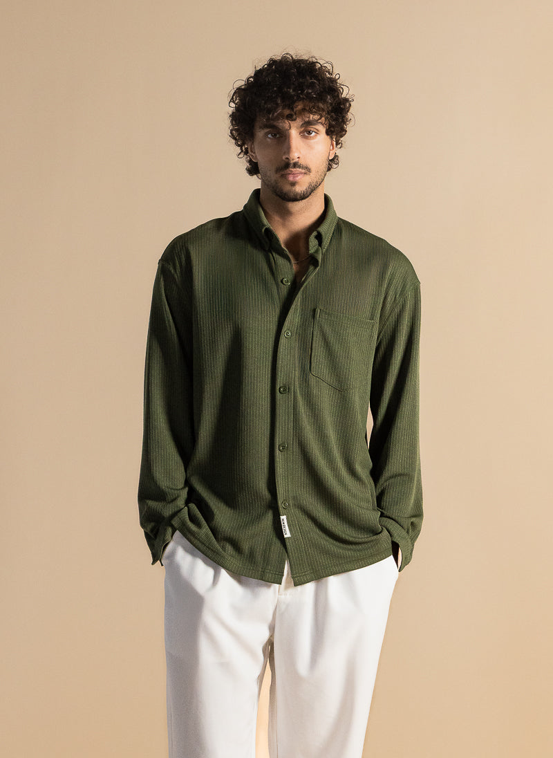 TEXTURED STRETCHY SHIRT