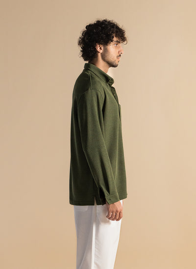 TEXTURED STRETCHY SHIRT