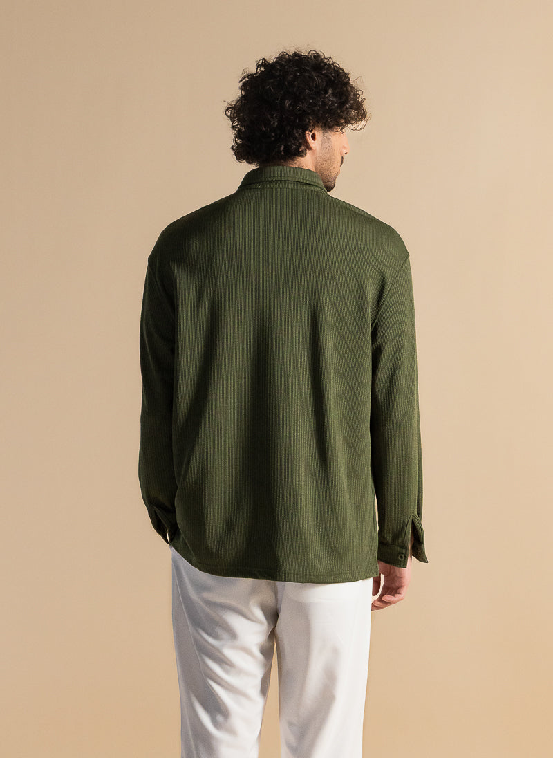 TEXTURED STRETCHY SHIRT