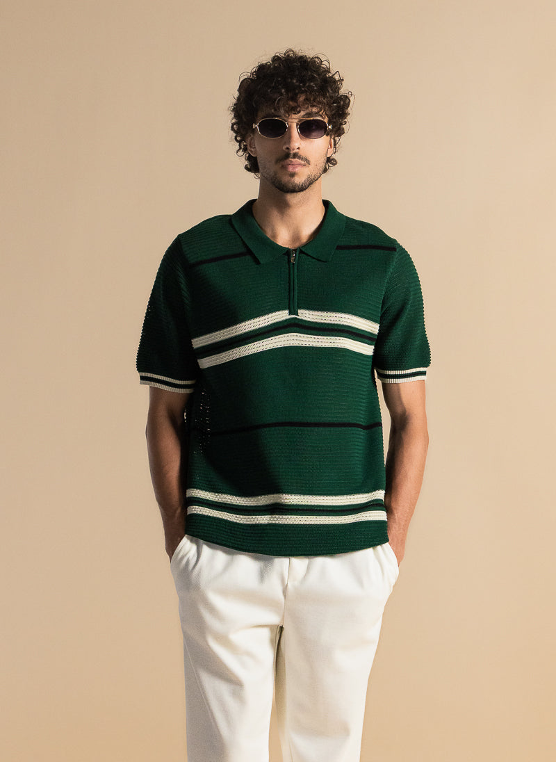 TEXTURED POLO SHIRT