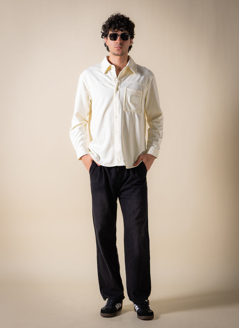 DETAILED PATCHWORK SHIRT