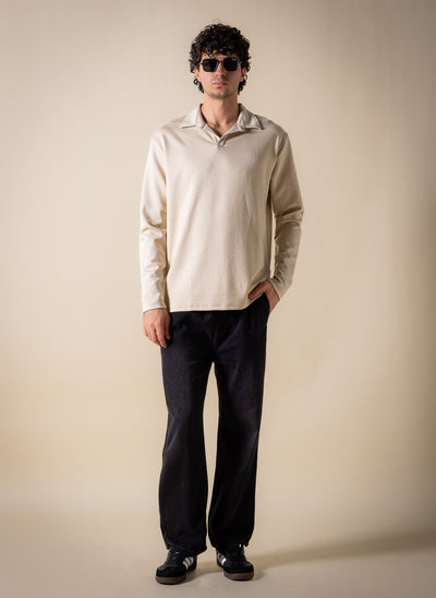 SOFT POLO SWEATSHIRT