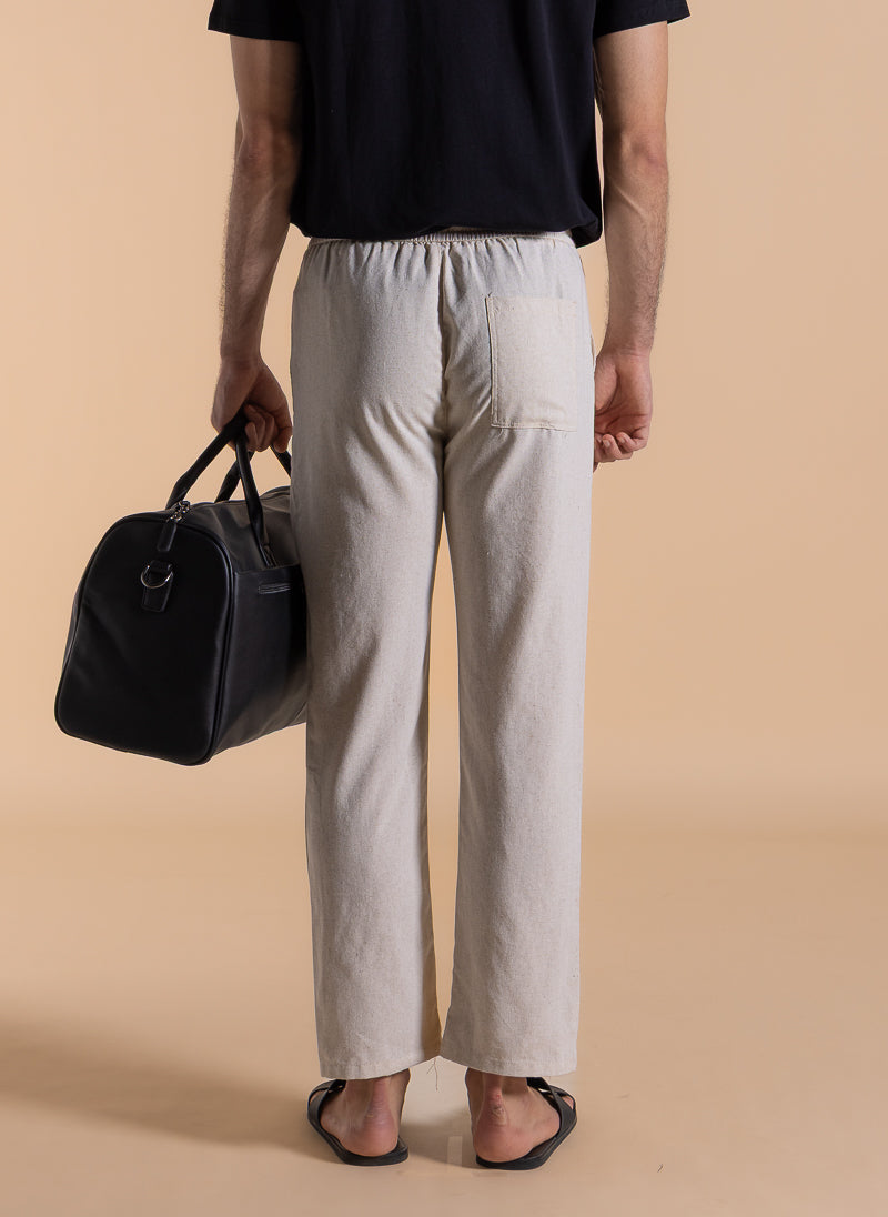 COMFORT LINEN BLEND TROUSERS