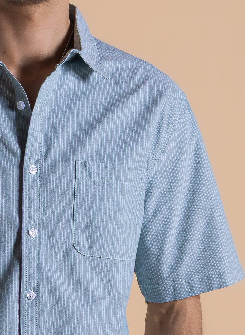 STRIPED SLIM COTTON SHIRT
