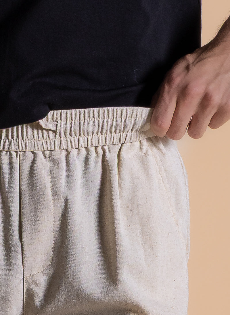 COMFORT LINEN BLEND TROUSERS
