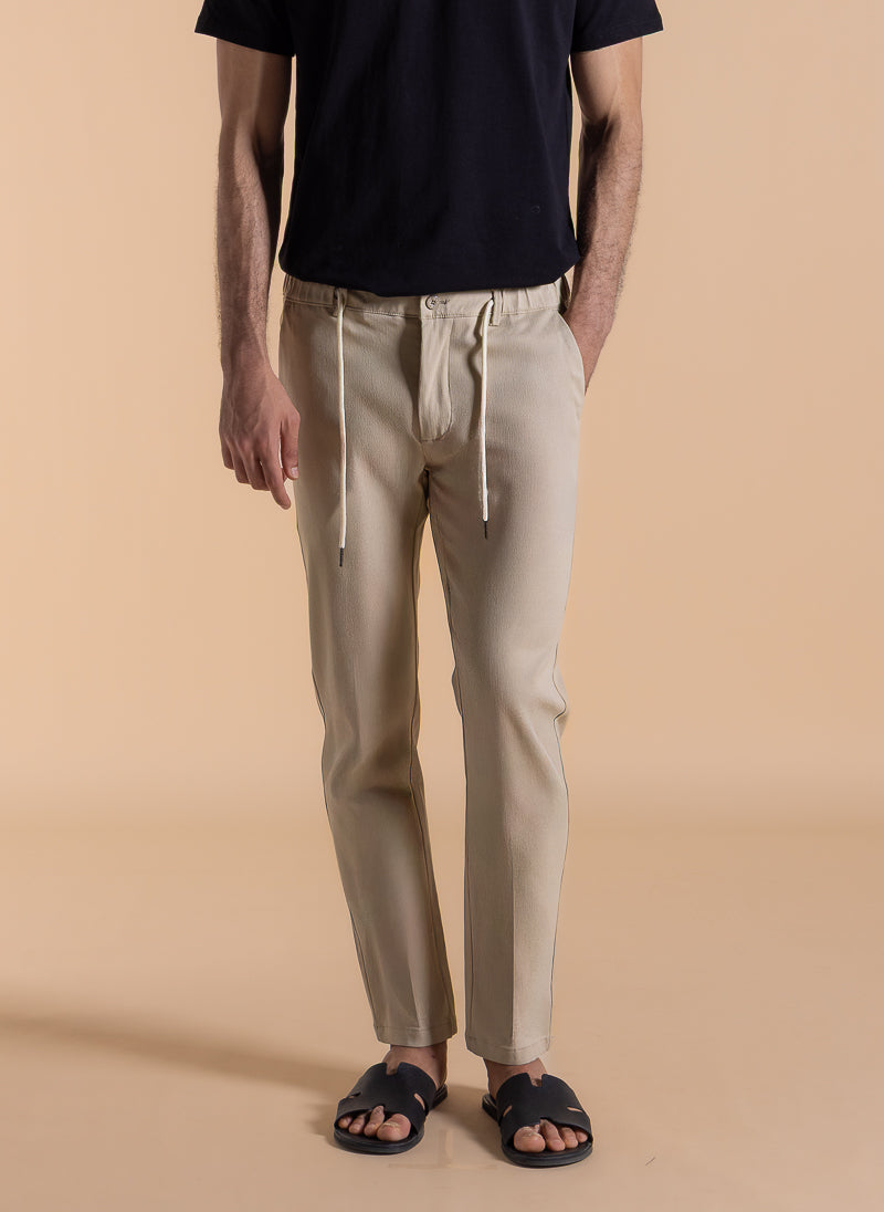 DETAILED SLIM COMFORT TROUSERS
