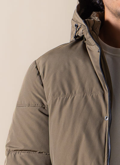 WATER-REPELLENT HOODED PUFFER JACKET
