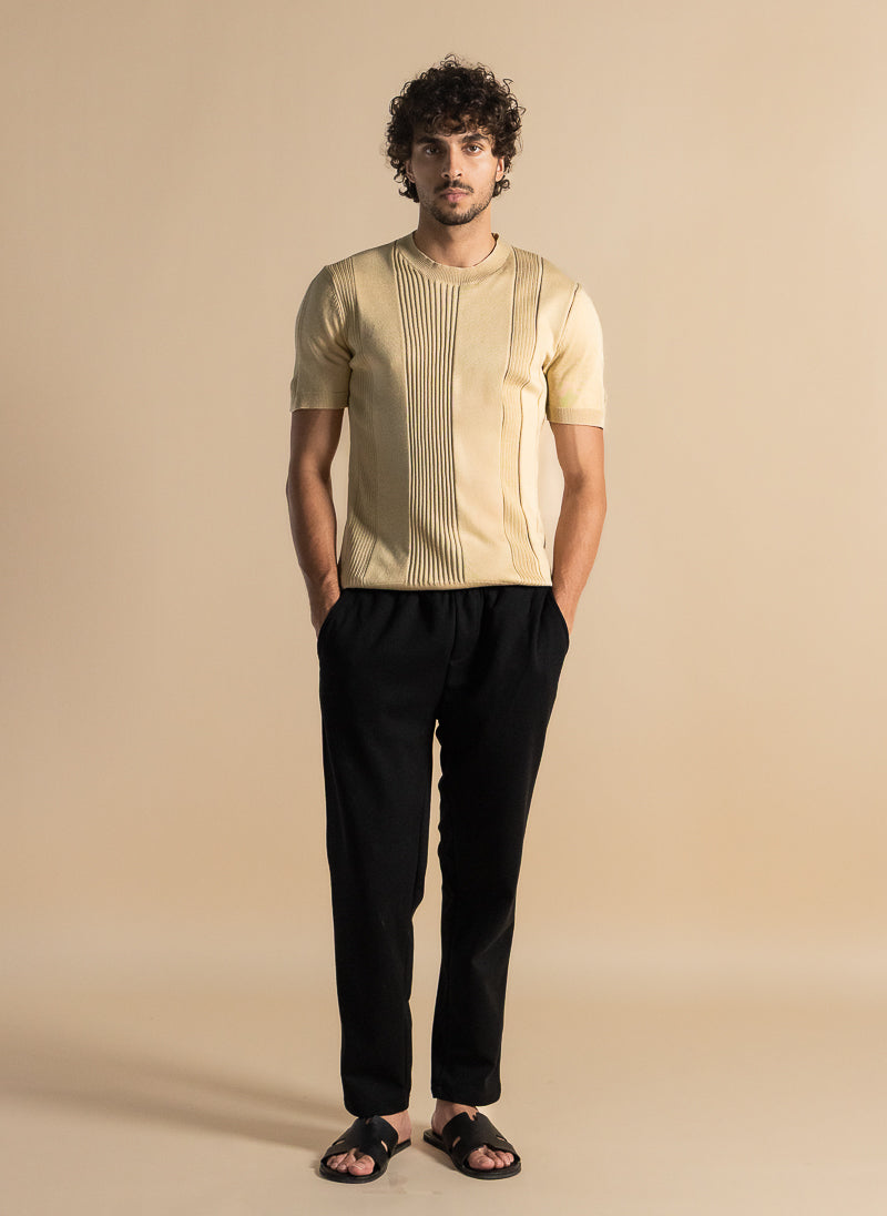FINE KNIT SLIM T-SHIRT
