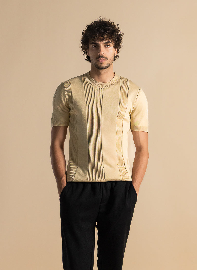 FINE KNIT SLIM T-SHIRT