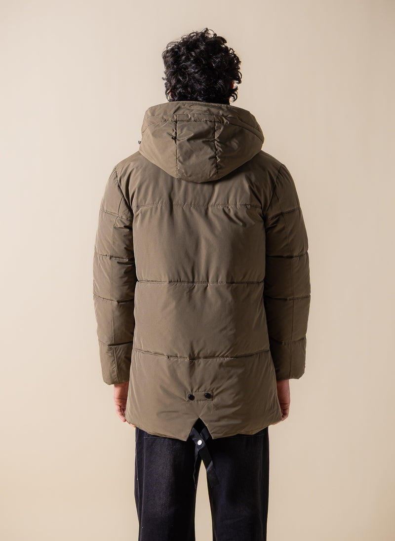 WATER-REPELLENT HOODED PUFFER JACKET