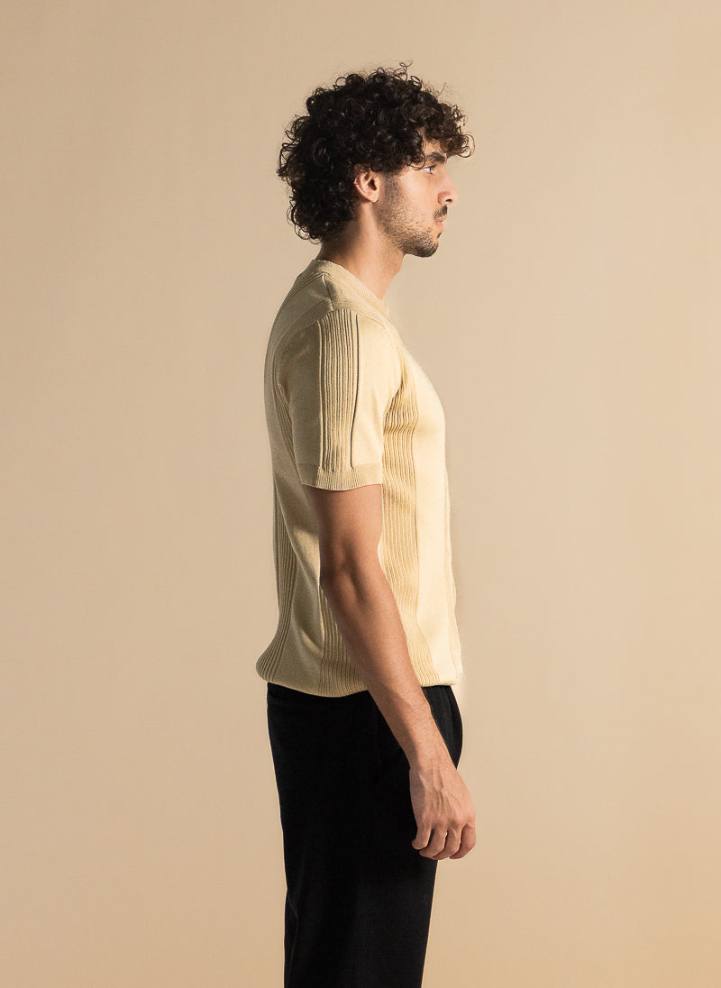 FINE KNIT SLIM T-SHIRT