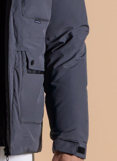 DETAILED HOODED PUFFER JACKET