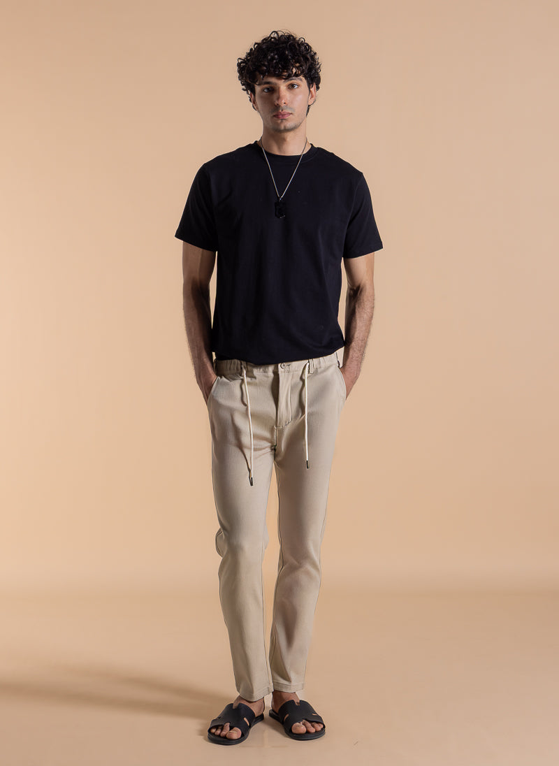 DETAILED SLIM COMFORT TROUSERS
